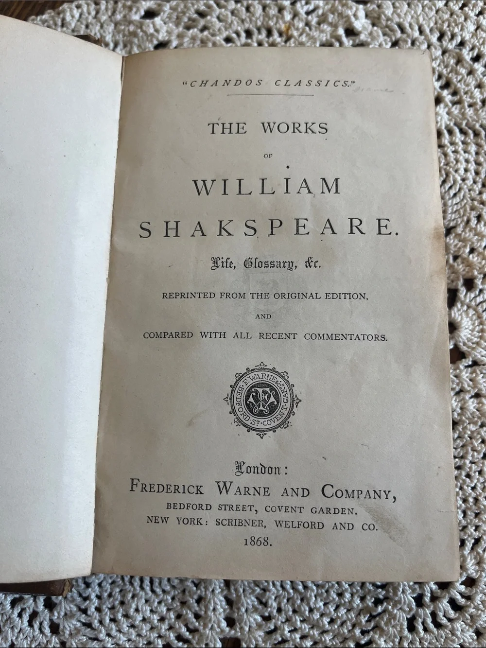 Vintage Brown Leather Hardcove Shakespeare 1868  Book - Picture 6 of 8